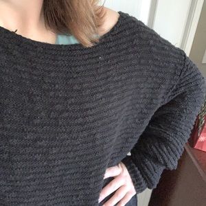 Free People 🖤 Chunky Black Knit Sweater